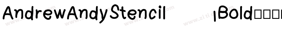 AndrewAndyStencil Bold字体转换